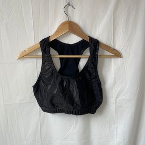 BLACK SPARKLY SPORTS BRA